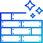 Clean roof icon depicting neat rows of roofing material sparkling with cleanliness, ideal for a blog post on roof cleaning.